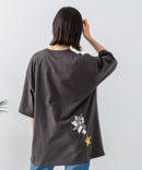 【CONVERSE/コンバース】×【TOM AND JERRY/トムとジェリー】ブランドロゴ 刺繍 オーバーサイズ Tシャツzo