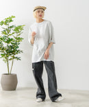 【SAVIER/サビアー】×【ZERO STAIN/ゼロステイン】コラボ Vガセット クルーネック Tシャツ