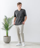 ZEROSTAIN Vネック Tシャツ 防汚 UVカット 汗染みの目立ちにくいTシャツ