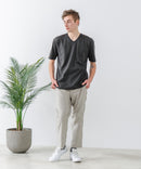 ZEROSTAIN Vネック Tシャツ 防汚 UVカット 汗染みの目立ちにくいTシャツ