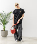 フレンチスリーブ ワンポイント刺繍Tシャツ【TeddyBear/テディベア】