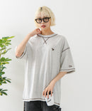 【OUTDOOR EXCHANGE/アウトドアエクスチェンジ】×【ZERO STAIN/ゼロステイン】コラボ 配色 3本針ステッチ クルーネック Tシャツ