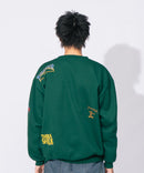 裏起毛 刺繍&プリント 総柄 クルーネックスウェット THRASHER スラッシャー