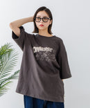 【CONVERSE/コンバース】×【TOM AND JERRY/トムとジェリー】ブランドロゴ プリント オーバーサイズ Tシャツzo