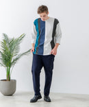 快適!スーパーストレッチイージーパンツ イージーケア 接触冷感 前開き ウエストゴム UVカット【Blue Standard:ブルースタンダード】