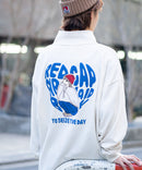 【UNIIT × RED CAP GIRL】 バックプリント 裏毛 ハーフジップ