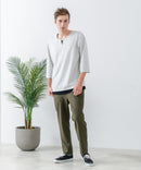 快適!スーパーストレッチイージーパンツ イージーケア 接触冷感 前開き ウエストゴム UVカット【Blue Standard:ブルースタンダード】