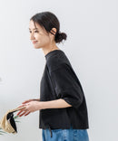 5分袖 刺繍バルーンスリーブTシャツ【C17/シーセブンティーン】