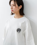 【CONVERSE/コンバース】×【TOM AND JERRY/トムとジェリー】ブランドロゴ 刺繍 オーバーサイズ Tシャツzo