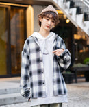 【UNIIT × RED CAP GIRL】 オンブレチェック ルーズシルエット バック刺繍シャツ コットン100%