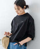 5分袖 刺繍バルーンスリーブTシャツ【C17/シーセブンティーン】