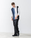 ZEROSTAIN フェイクレイヤード ビッグシルエット 切り替えデザイン 7分袖Tシャツ 汗染みの目立ちにくいTシャツ 防汚 UVカット