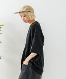 【SAVIER/サビアー】×【ZERO STAIN/ゼロステイン】コラボ Vガセット クルーネック Tシャツ