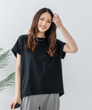 【汗染みの目立ちにくいTシャツ ZEROSTAIN/ゼロステイン】ロールカフラウンドヘムTシャツ レディース 汗染み防止 撥水加工 多機能 zo