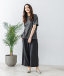 【汗染みの目立ちにくいTシャツ ZEROSTAIN/ゼロステイン】ロールカフサイドスリットTシャツ 撥水・UVカット機能付き レディース 快適Tシャツ zo