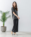 【汗染みの目立ちにくいTシャツ ZEROSTAIN/ゼロステイン】ロールカフサイドスリットTシャツ 撥水・UVカット機能付き レディース 快適Tシャツ zo