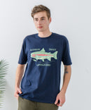 ZEROSTAIN プリントTシャツ 汗染みの目立ちにくいTシャツ 防汚 UVカット ワーゲンバスライク フィッシング 釣り トラウト