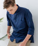 COOLMAXリネンミックス7分袖シャツ【BLUE STANDARD/ブルースタンダード