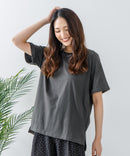【汗染みの目立ちにくいTシャツ ZEROSTAIN/ゼロステイン】ロールカフサイドスリットTシャツ 撥水・UVカット機能付き レディース 快適Tシャツ zo
