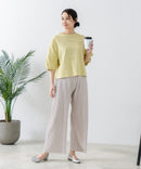 5分袖 刺繍バルーンスリーブTシャツ【C17/シーセブンティーン】