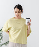 5分袖 刺繍バルーンスリーブTシャツ【C17/シーセブンティーン】