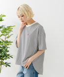 ブランドロゴワンポイント刺繍ラウンドヘムTシャツ【U.S. POLO ASSN./ユーエスポロアッスン】