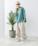 8分袖裾 ラウンド Tシャツ CONVERSE コンバース