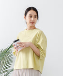 5分袖 刺繍バルーンスリーブTシャツ【C17/シーセブンティーン】