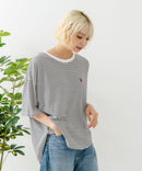 ブランドロゴワンポイント刺繍ラウンドヘムTシャツ【U.S. POLO ASSN./ユーエスポロアッスン】