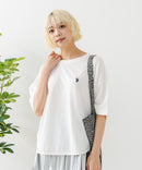 ブランドロゴワンポイント刺繍ラウンドヘムTシャツ【U.S. POLO ASSN./ユーエスポロアッスン】