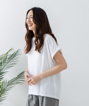 【汗染みの目立ちにくいTシャツ ZEROSTAIN/ゼロステイン】ロールカフラウンドヘムTシャツ レディース 汗染み防止 撥水加工 多機能 zo