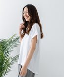 【汗染みの目立ちにくいTシャツ ZEROSTAIN/ゼロステイン】ロールカフラウンドヘムTシャツ レディース 汗染み防止 撥水加工 多機能 zo