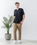 ZEROSTAIN Vネック Tシャツ 防汚 UVカット 汗染みの目立ちにくいTシャツ