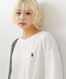 ブランドロゴワンポイント刺繍ラウンドヘムTシャツ【U.S. POLO ASSN./ユーエスポロアッスン】