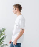 ZEROSTAIN 胸ポケット 刺繍Tシャツ 汗染みの目立ちにくいTシャツ 防汚 UVカット アニマル おじさん ビール アメ車