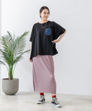 5分袖 刺繍 ポケット付Tシャツ【C17/シーセブンティーン】