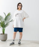 【CONVERSE/コンバース】×【TOM AND JERRY/トムとジェリー】ブランドロゴ プリント オーバーサイズ Tシャツzo