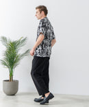 レーヨン 総柄プリント シャツ アロハ 接触冷感 レーヨン100%【BLUE STANDARD/ブルースタンダード】