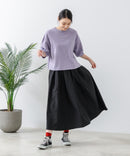 5分袖 刺繍バルーンスリーブTシャツ【C17/シーセブンティーン】