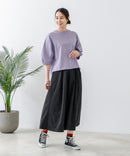 5分袖 刺繍バルーンスリーブTシャツ【C17/シーセブンティーン】