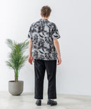 レーヨン 総柄プリント シャツ アロハ 接触冷感 レーヨン100%【BLUE STANDARD/ブルースタンダード】