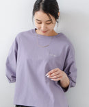 5分袖 刺繍バルーンスリーブTシャツ【C17/シーセブンティーン】