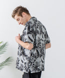 レーヨン 総柄プリント シャツ アロハ 接触冷感 レーヨン100%【BLUE STANDARD/ブルースタンダード】