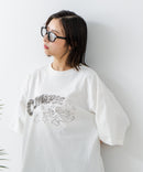 【CONVERSE/コンバース】×【TOM AND JERRY/トムとジェリー】ブランドロゴ プリント オーバーサイズ Tシャツzo