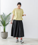 5分袖 刺繍 ねじりスリーブTシャツ【C17/シーセブンティーン】