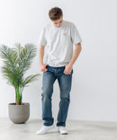 ZEROSTAIN 胸ポケット 刺繍Tシャツ 汗染みの目立ちにくいTシャツ 防汚 UVカット アニマル おじさん ビール アメ車