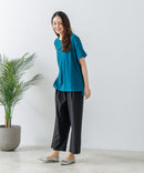 【汗染みの目立ちにくいTシャツ ZEROSTAIN/ゼロステイン】ロールカフサイドスリットTシャツ 撥水・UVカット機能付き レディース 快適Tシャツ zo