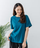 【汗染みの目立ちにくいTシャツ ZEROSTAIN/ゼロステイン】ロールカフサイドスリットTシャツ 撥水・UVカット機能付き レディース 快適Tシャツ zo