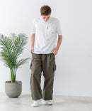 ZEROSTAIN 胸ポケット 刺繍Tシャツ 汗染みの目立ちにくいTシャツ 防汚 UVカット アニマル おじさん ビール アメ車