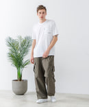 ZEROSTAIN 胸ポケット 刺繍Tシャツ 汗染みの目立ちにくいTシャツ 防汚 UVカット アニマル おじさん ビール アメ車